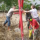 Abbau der Schaukelanlage mit 